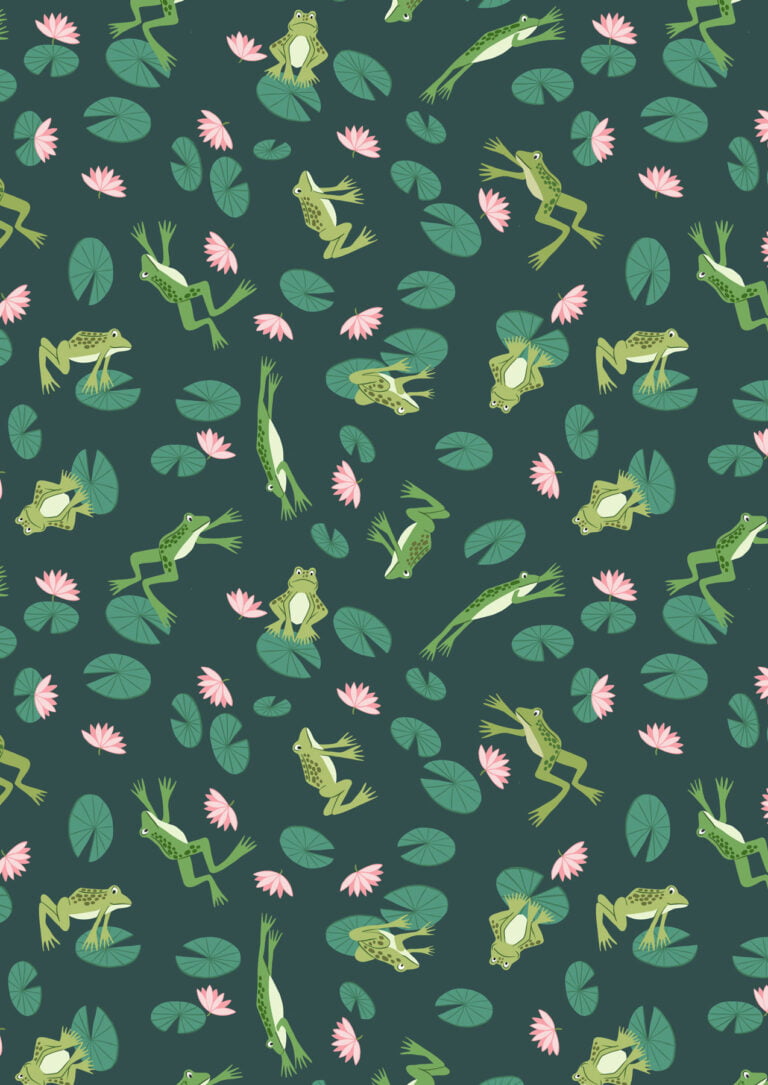 Lewis & Irene - On The lake - Frogs On Dark Green