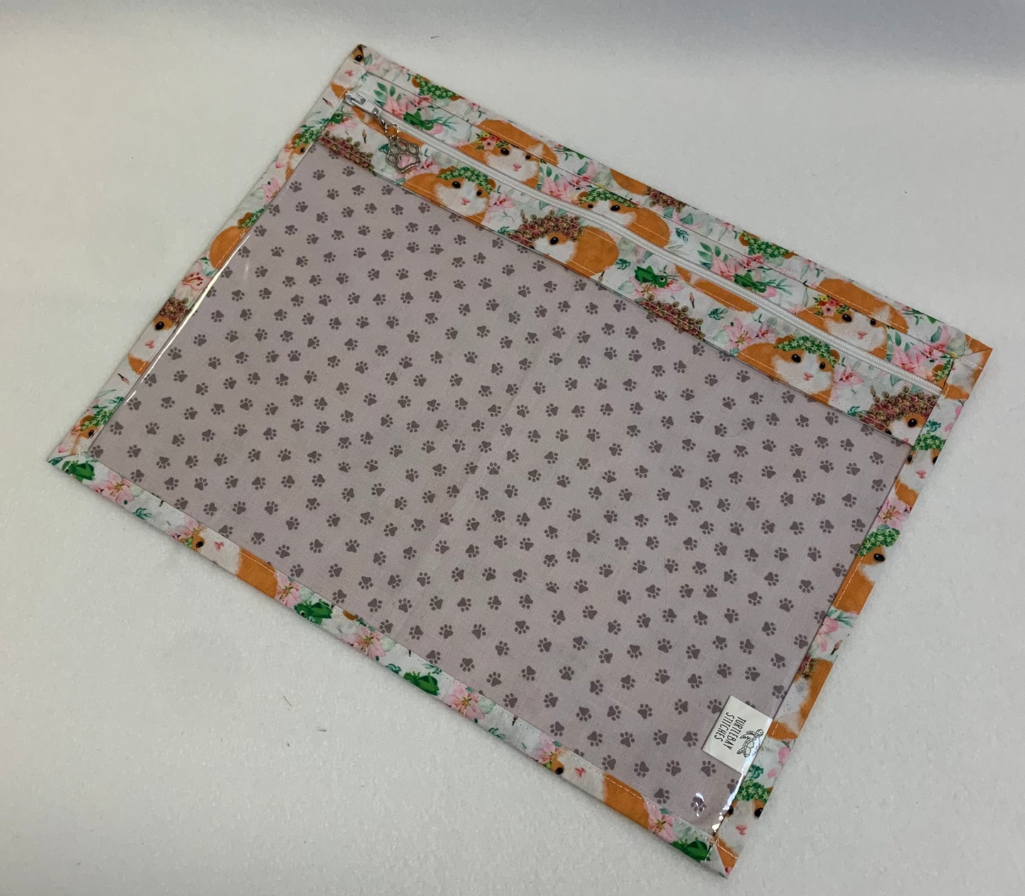 13x10 Vinyl Fronted Project Bag - Guinea Pigs