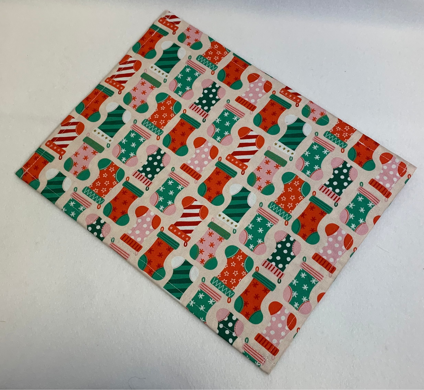 13x10 Vinyl Fronted Project Bag - Joyful Stockings