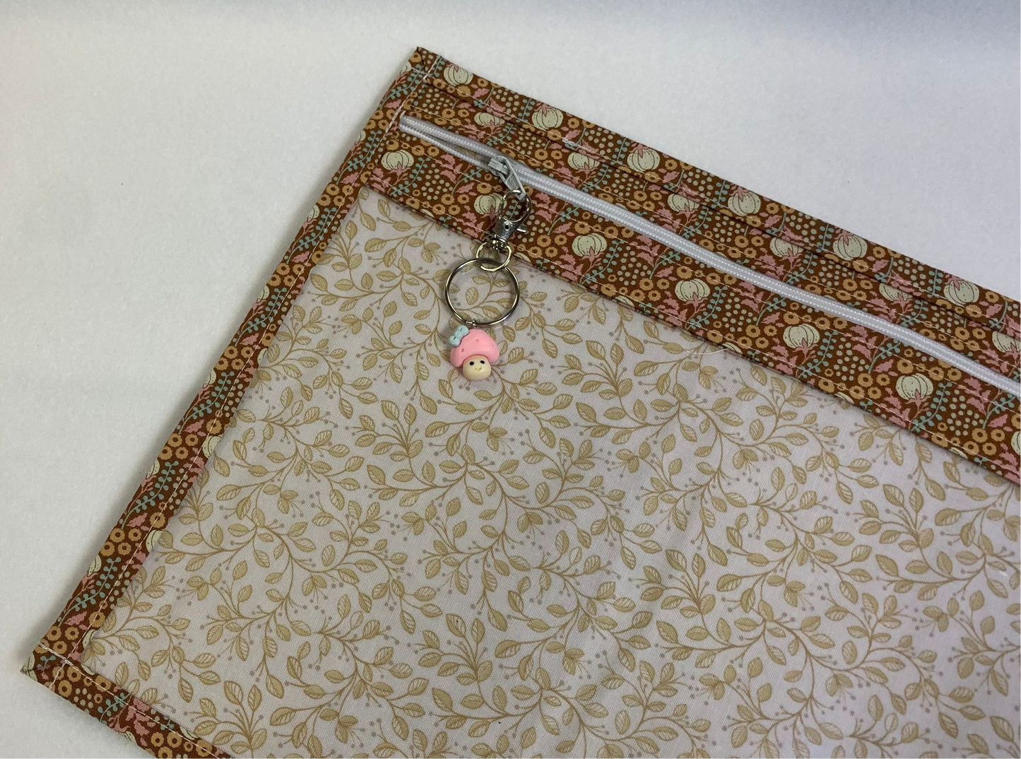 13x10 Vinyl Fronted Project Bag - Tilda Sanctuary Buds