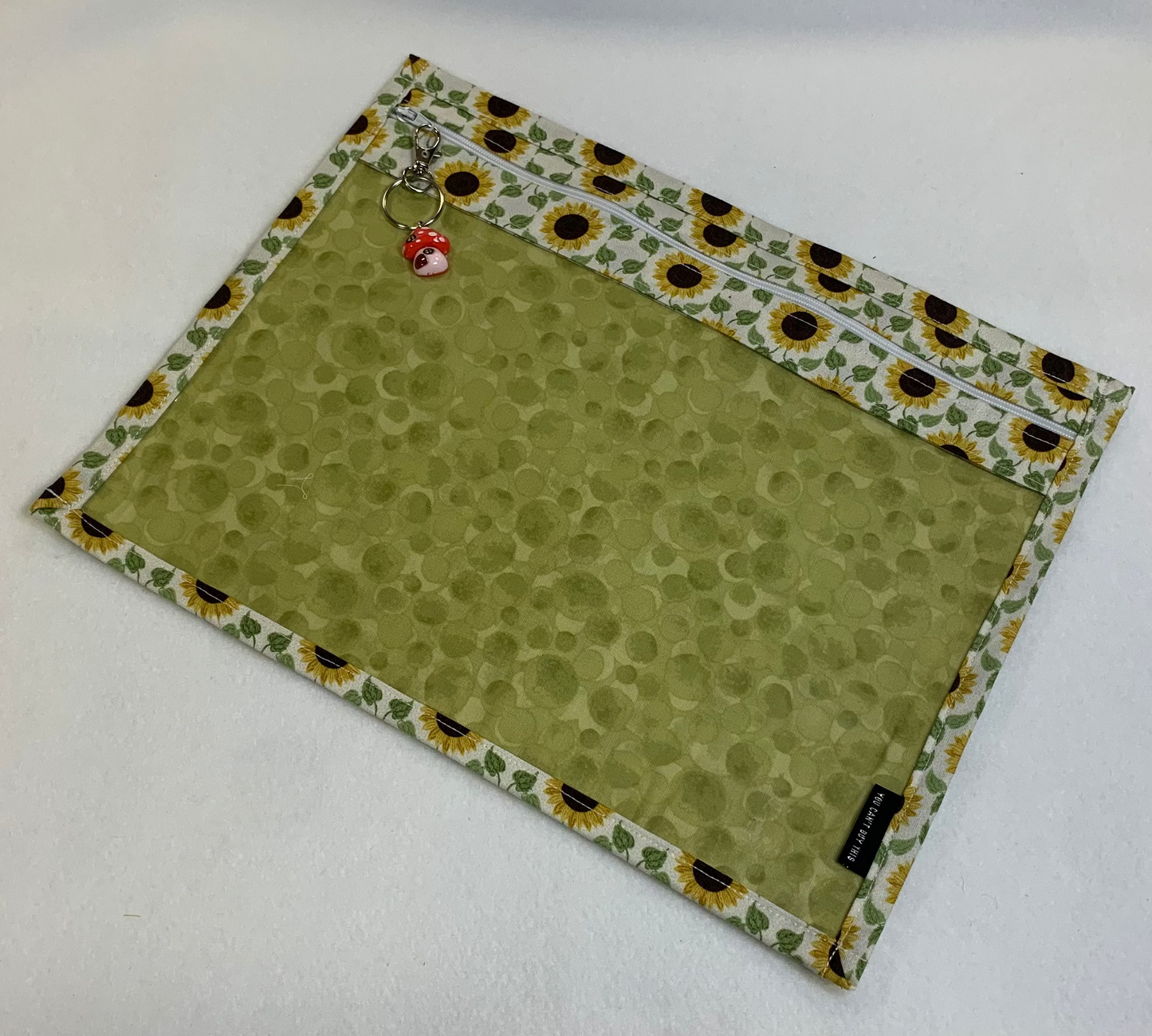 13x10 Vinyl Fronted project Bag - Sunflower