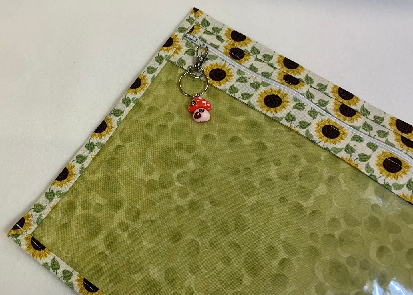 13x10 Vinyl Fronted project Bag - Sunflower
