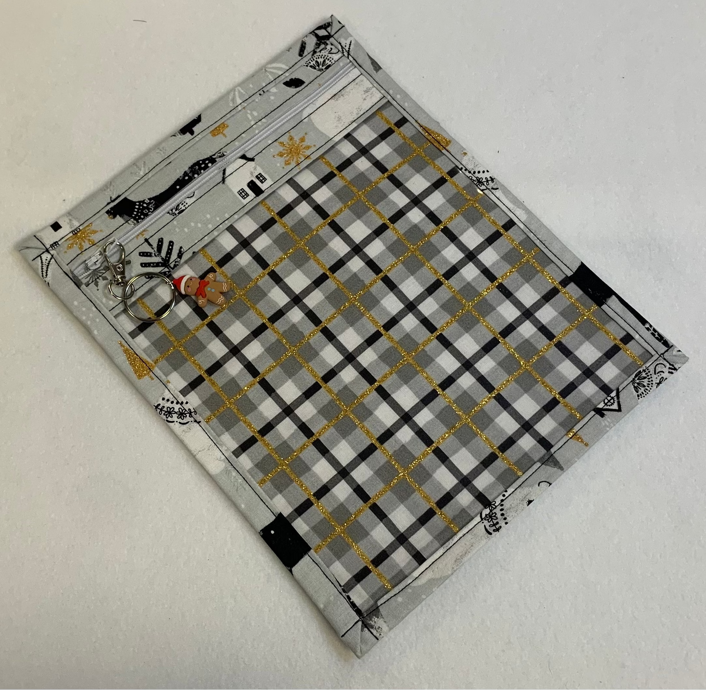 8x10 Vinyl Fronted Project Bag - Grey Scandi