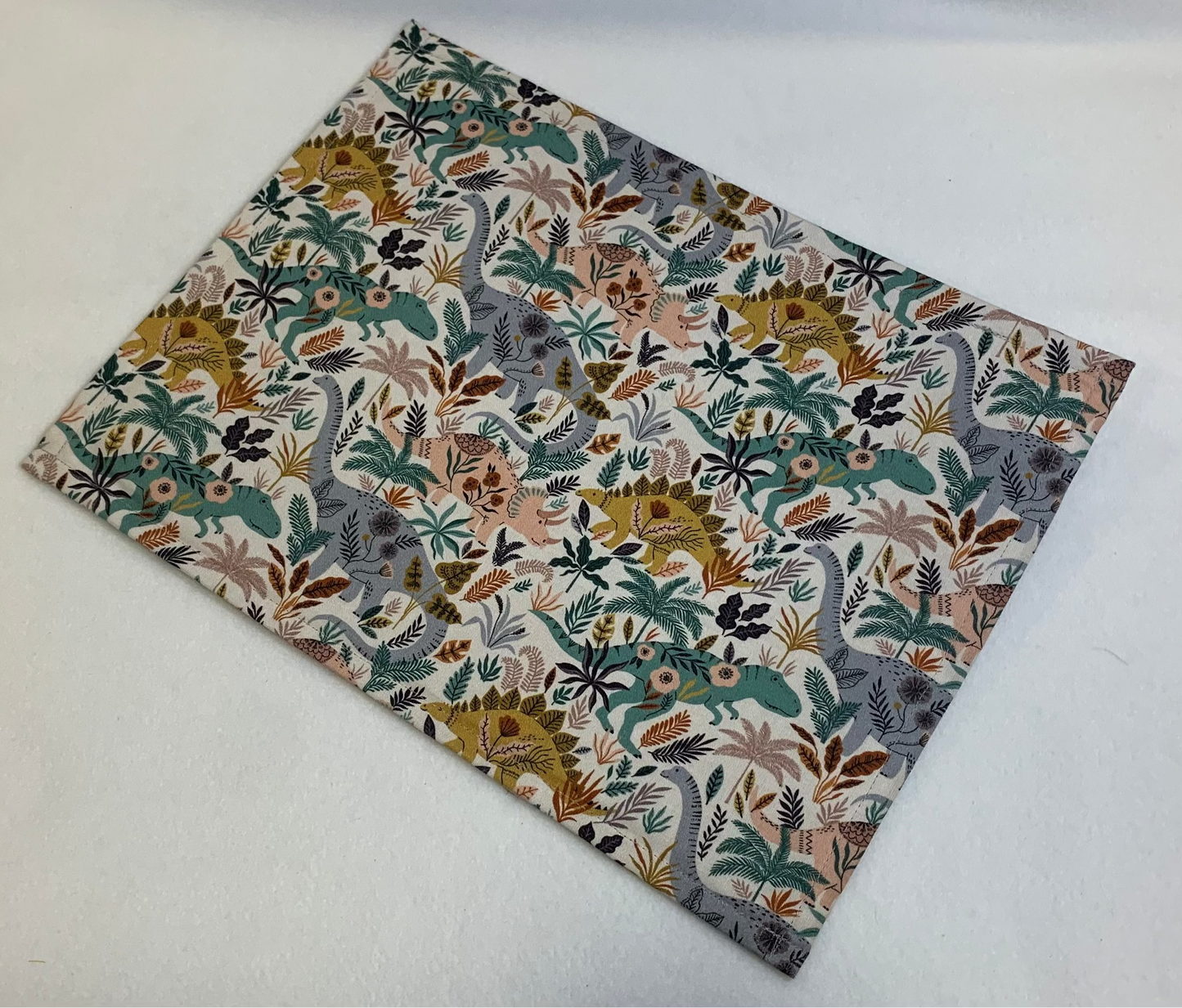13x10 Vinyl Fronted project Bag - Happy Dinosaurs