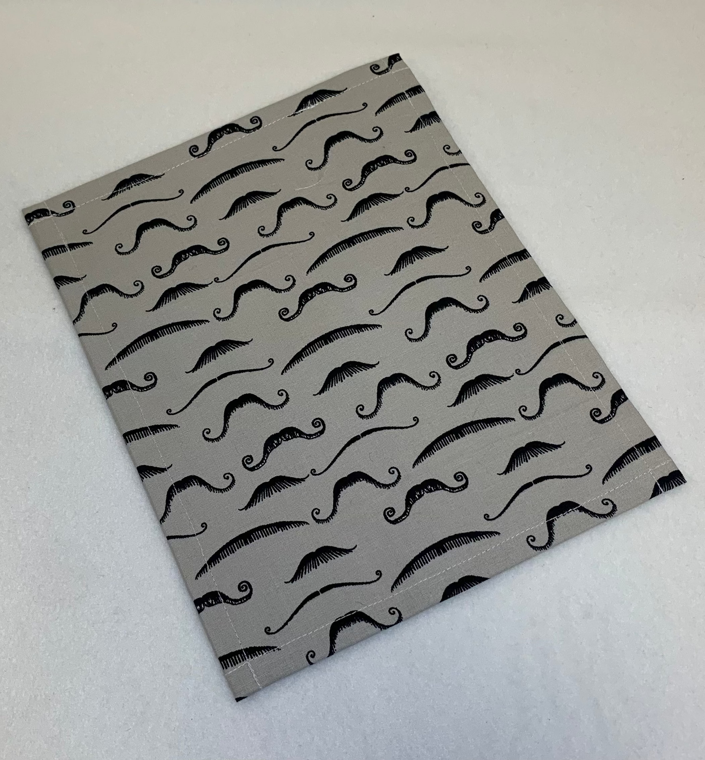 8x10 Vinyl Fronted Project Bag - Moustachioed Grey
