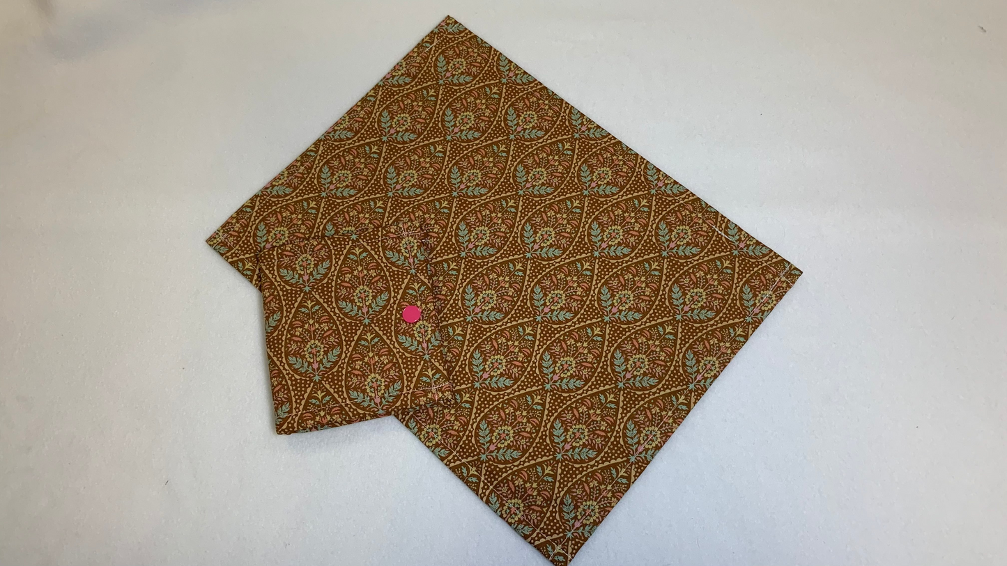 13x10 Vinyl Fronted Project Bag and Needlebook Set - Tilda Sanctuary Floral Light