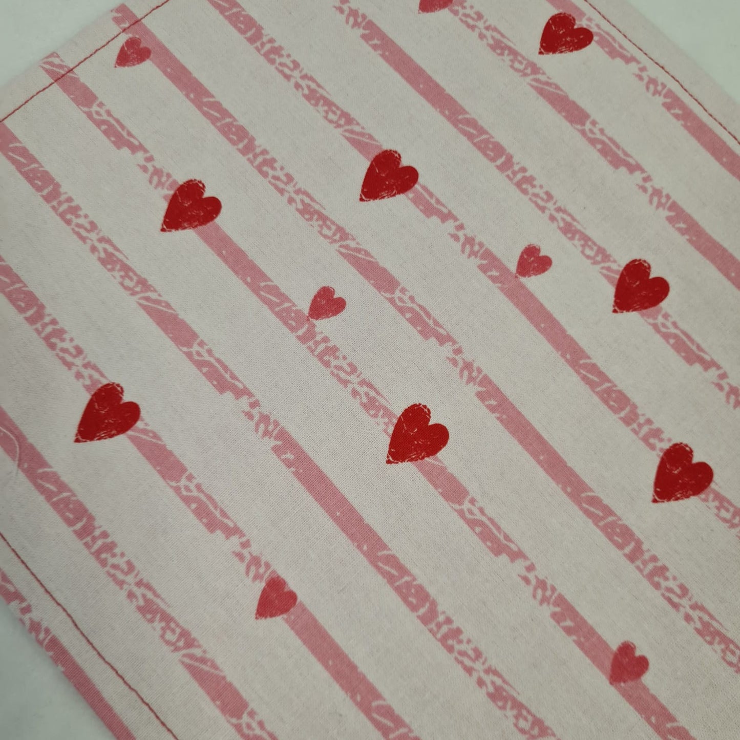 13x10 Vinyl Fronted Project Bag - Love-heart Collection With Lace Trim - Design 2