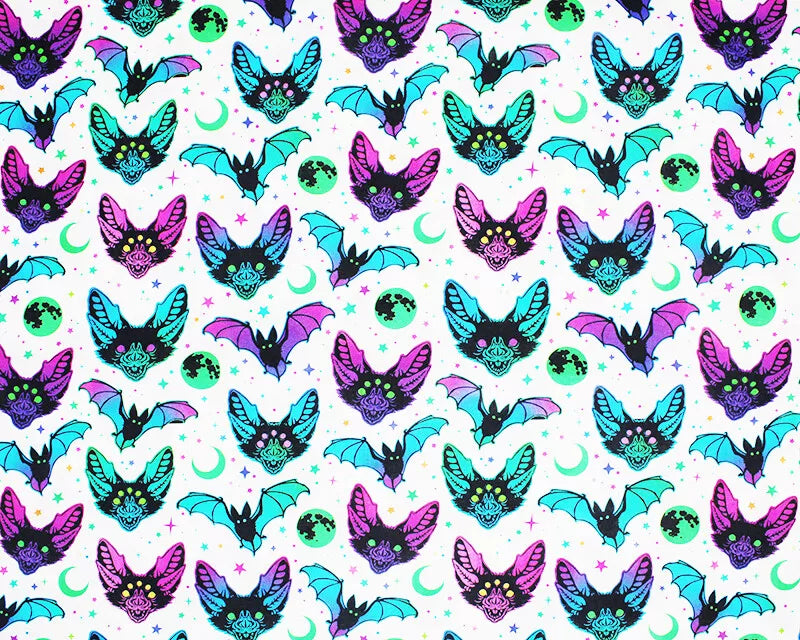 Little Johnny - Neon Vampire Bats on White