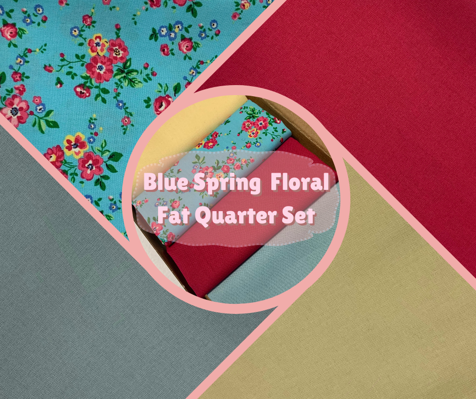 Blue Spring Floral Fat Quarter Set