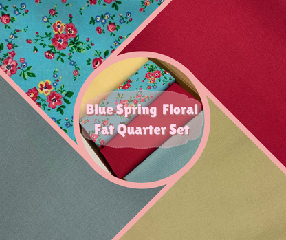 Blue Spring Floral Fat Quarter Set
