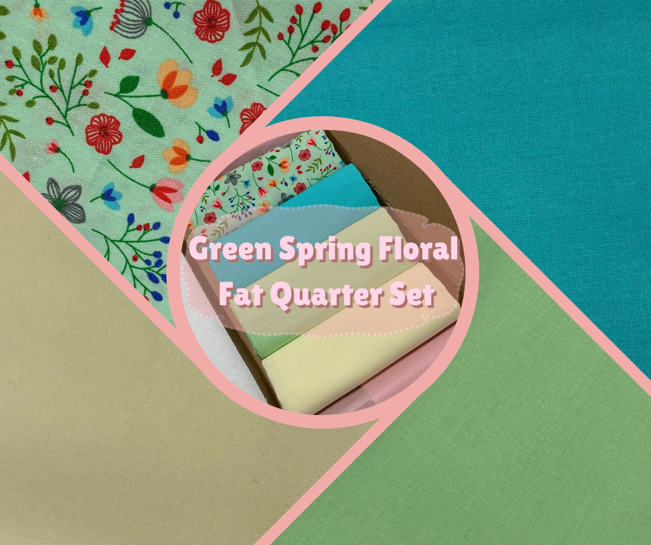 Green Spring Floral Fat Quarter Set