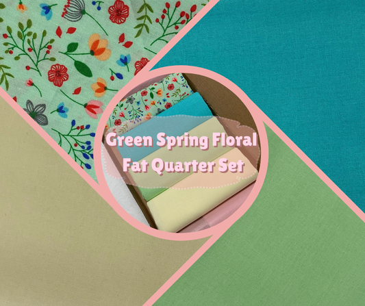Green Spring Floral Fat Quarter Set