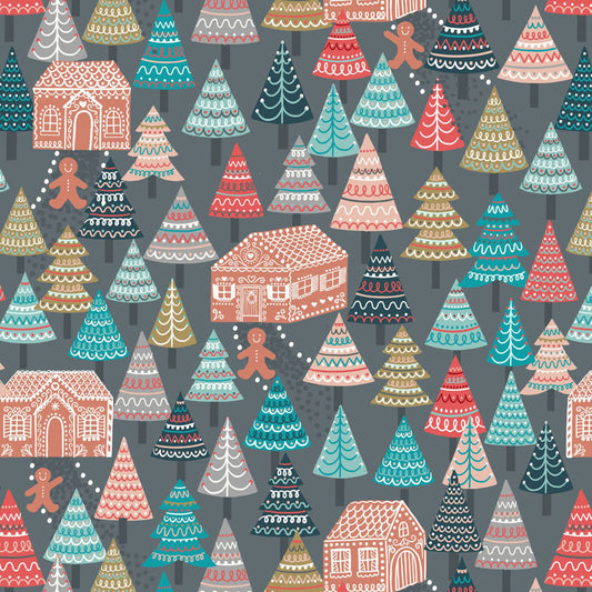 Lewis & Irene - Gingerbread Season - Gingerbread Forest on Grey