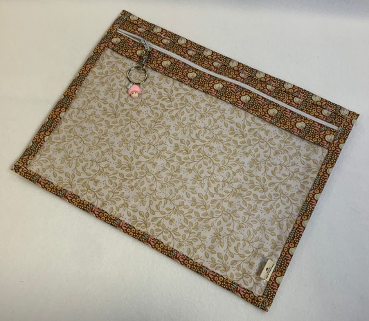 13x10 Vinyl Fronted Project Bag - Tilda Sanctuary Buds