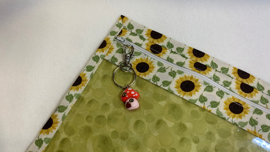 13x10 Vinyl Fronted project Bag - Sunflower