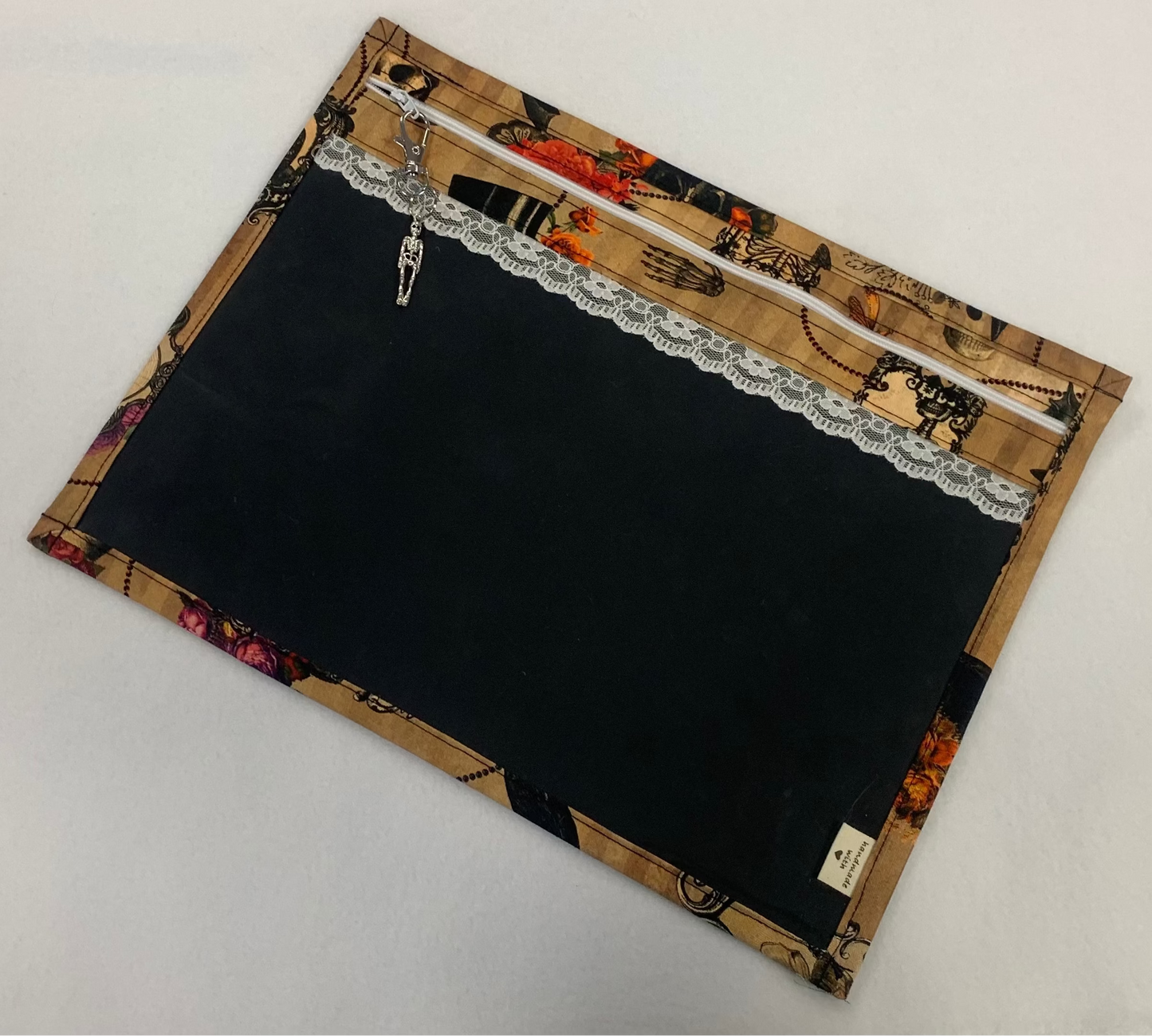 13x10 Vinyl Fronted Project Bag - Victorian Vintage with Lace Trim