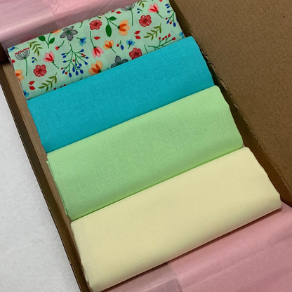 Green Spring Floral Fat Quarter Set