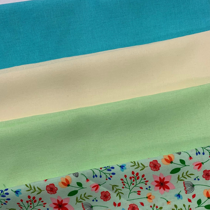 Green Spring Floral Fat Quarter Set