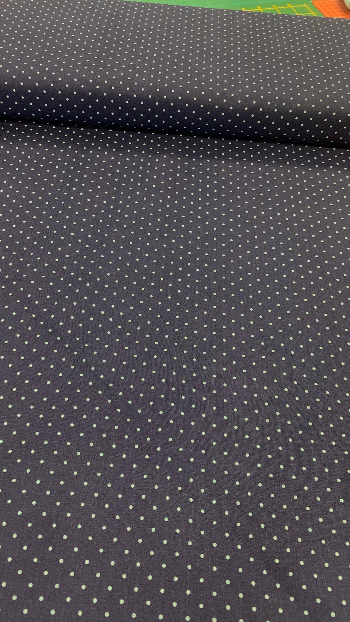 Navy Polka Dots