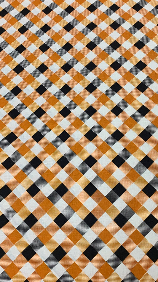 Halloween Checkboard - Orange