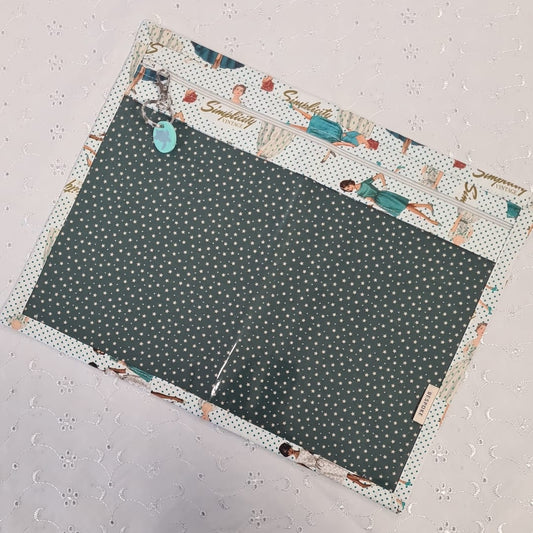 13x10 Vinyl Fronted Project Bag - Simplicity Vintage