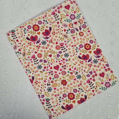 8x10 Vinyl Fronted Project Bag - Lovebirds with Lace Trim