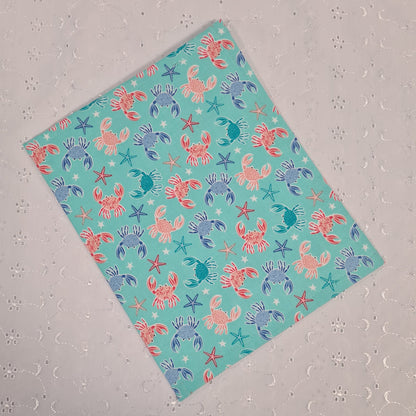 8x10 Vinyl Fronted Project Bag - Under the Sea with Lace Trim