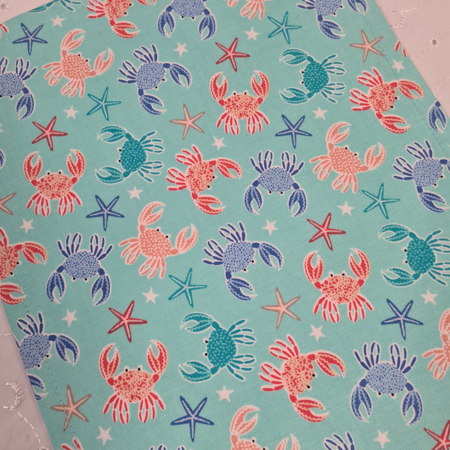 8x10 Vinyl Fronted Project Bag - Under the Sea with Lace Trim