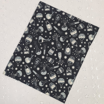 8x10 Vinyl Fronted Project Bag - Spooky Potions with Checker Trim