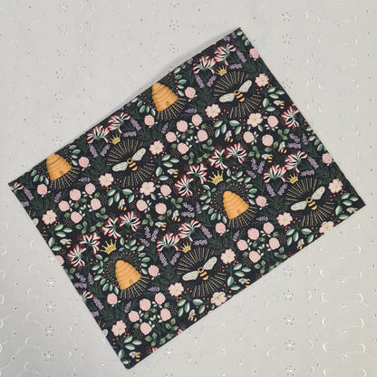 13x10 Vinyl Fronted Project Bag - Queen Bee with Lace Trim