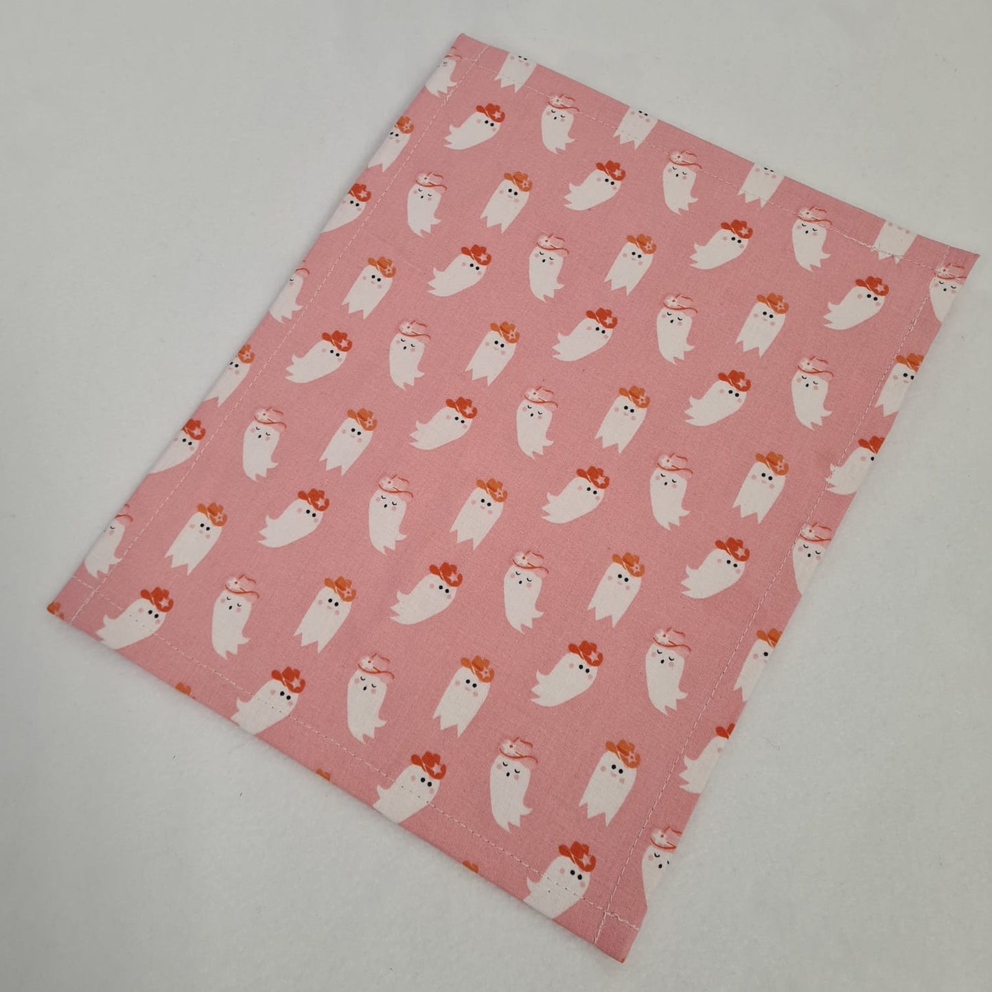 8x10 Vinyl Fronted Project Bag - Cowboy Ghosts with Lace Trim