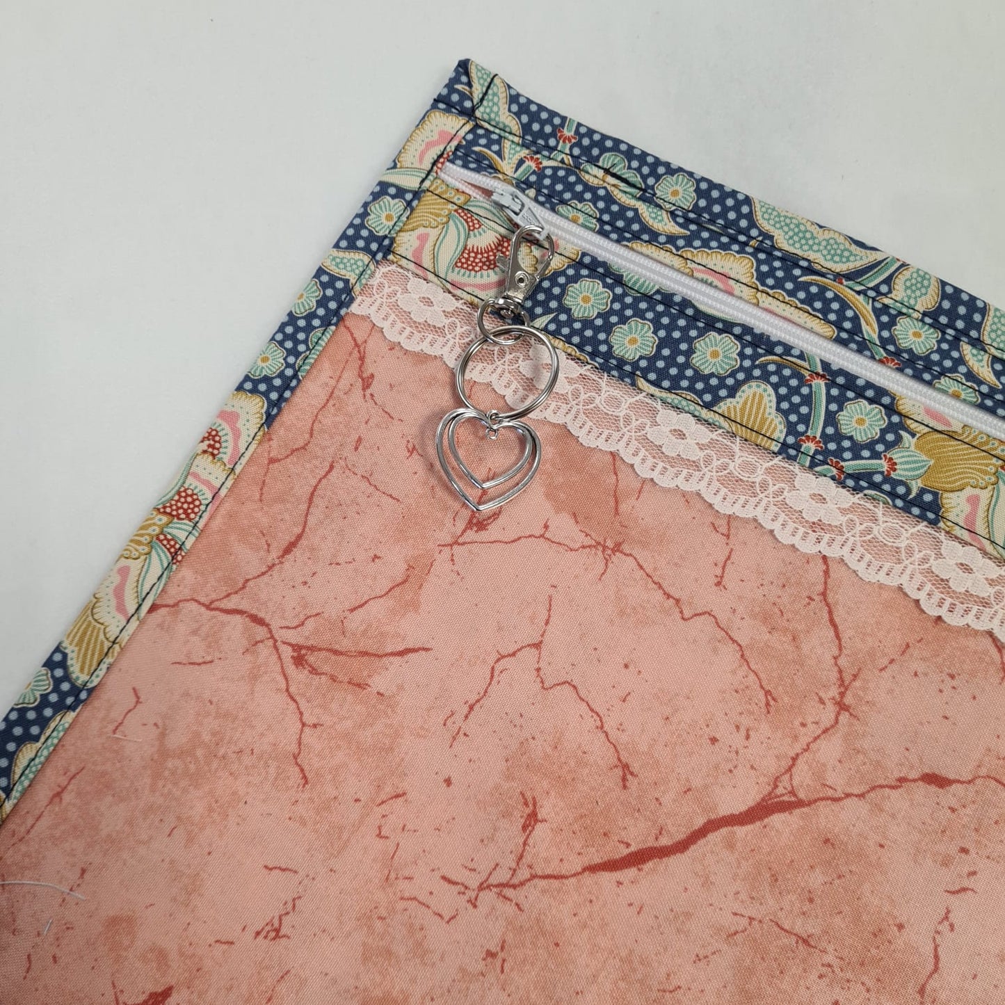 13x10 Vinyl Fronted Project Bag - Tilda Eden with Lace Trim