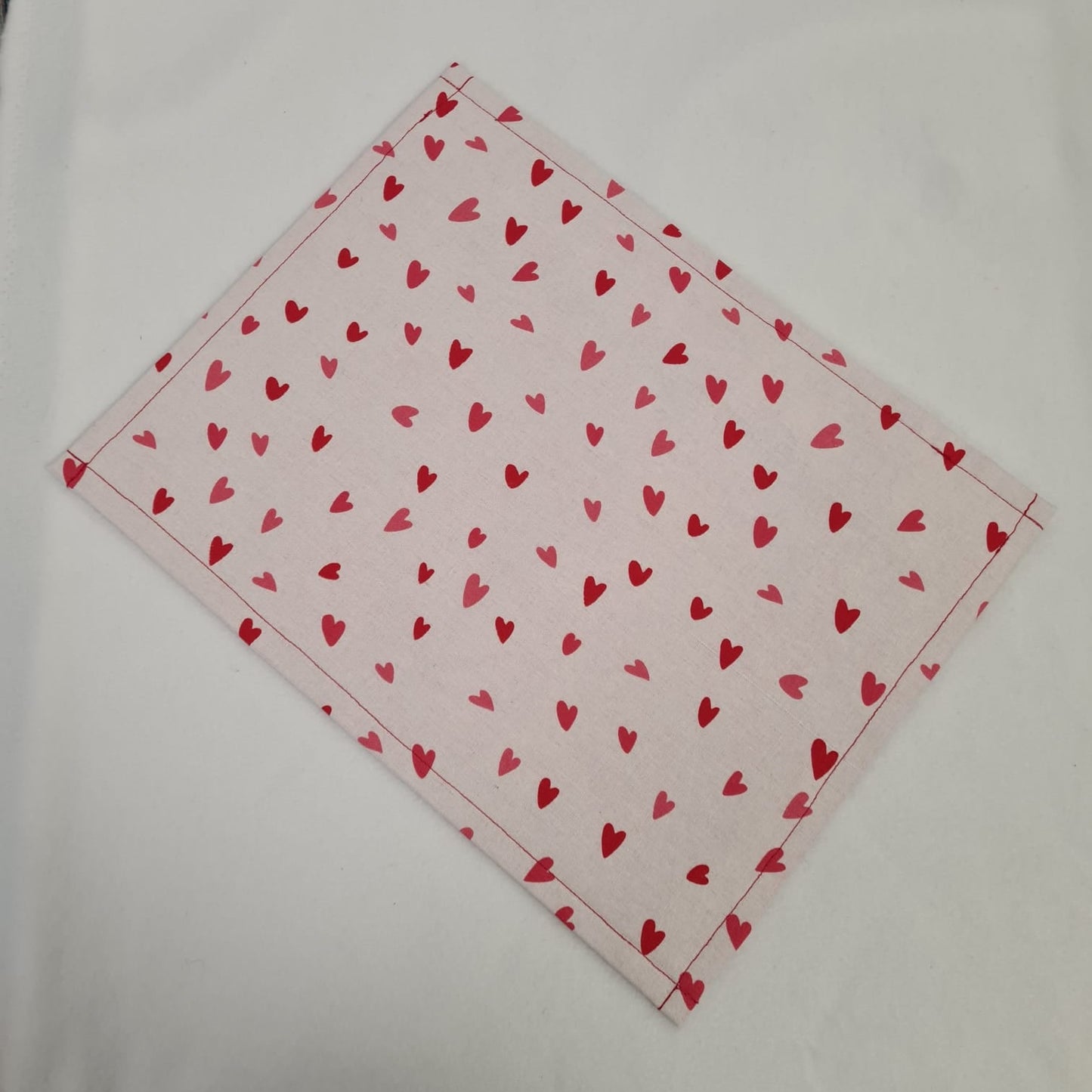 13x10 Vinyl Fronted Project Bag - Love-heart Collection With Lace Trim - Design 3