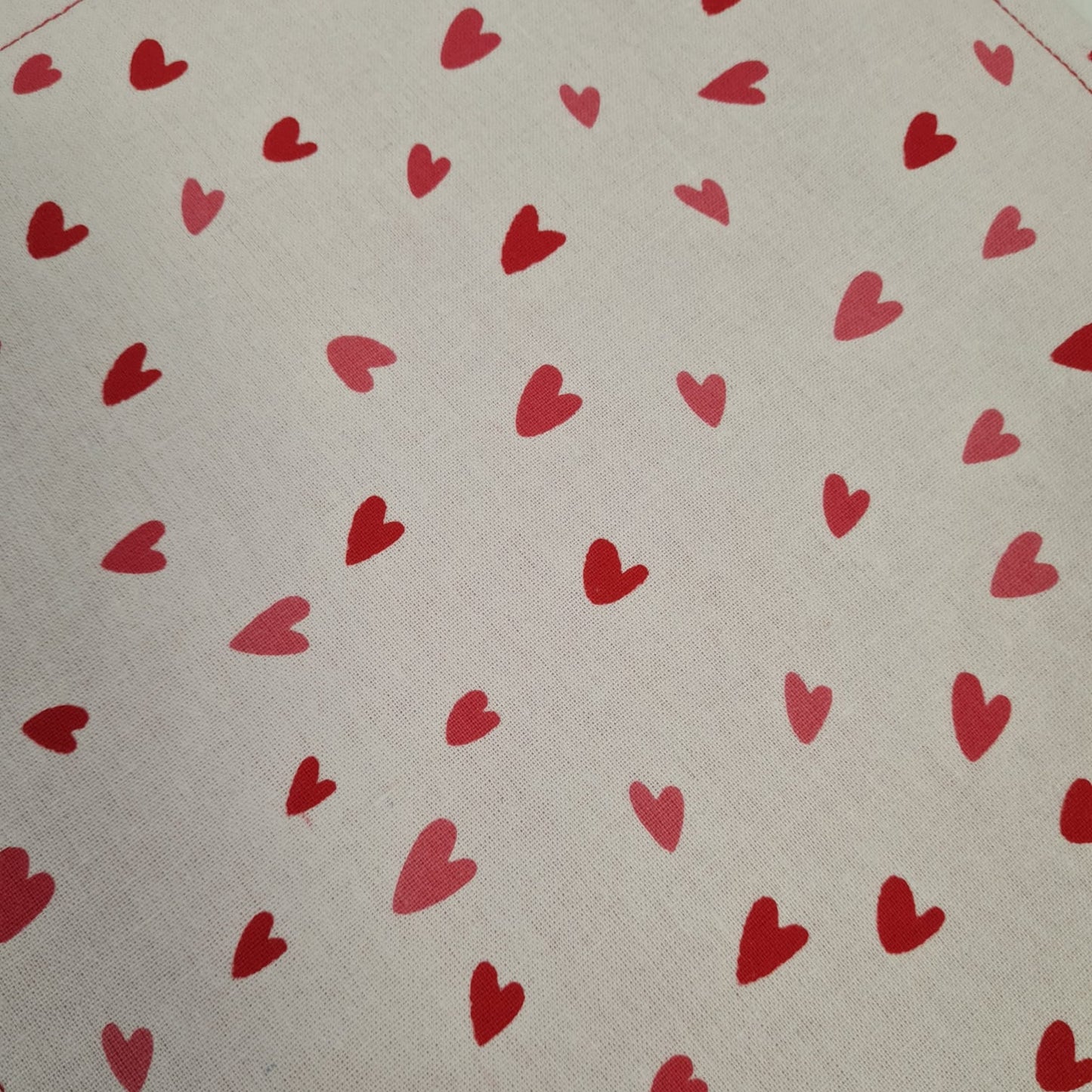 13x10 Vinyl Fronted Project Bag - Love-heart Collection With Lace Trim - Design 3