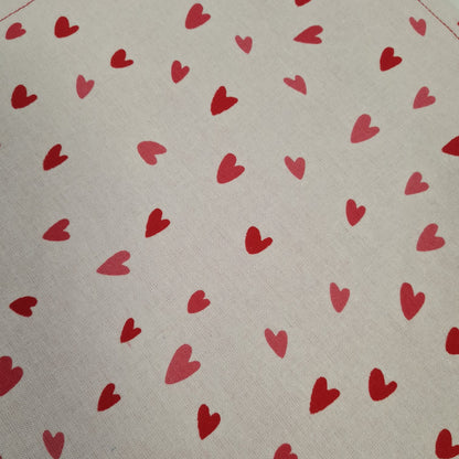 13x10 Vinyl Fronted Project Bag - Love-heart Collection With Lace Trim - Design 3