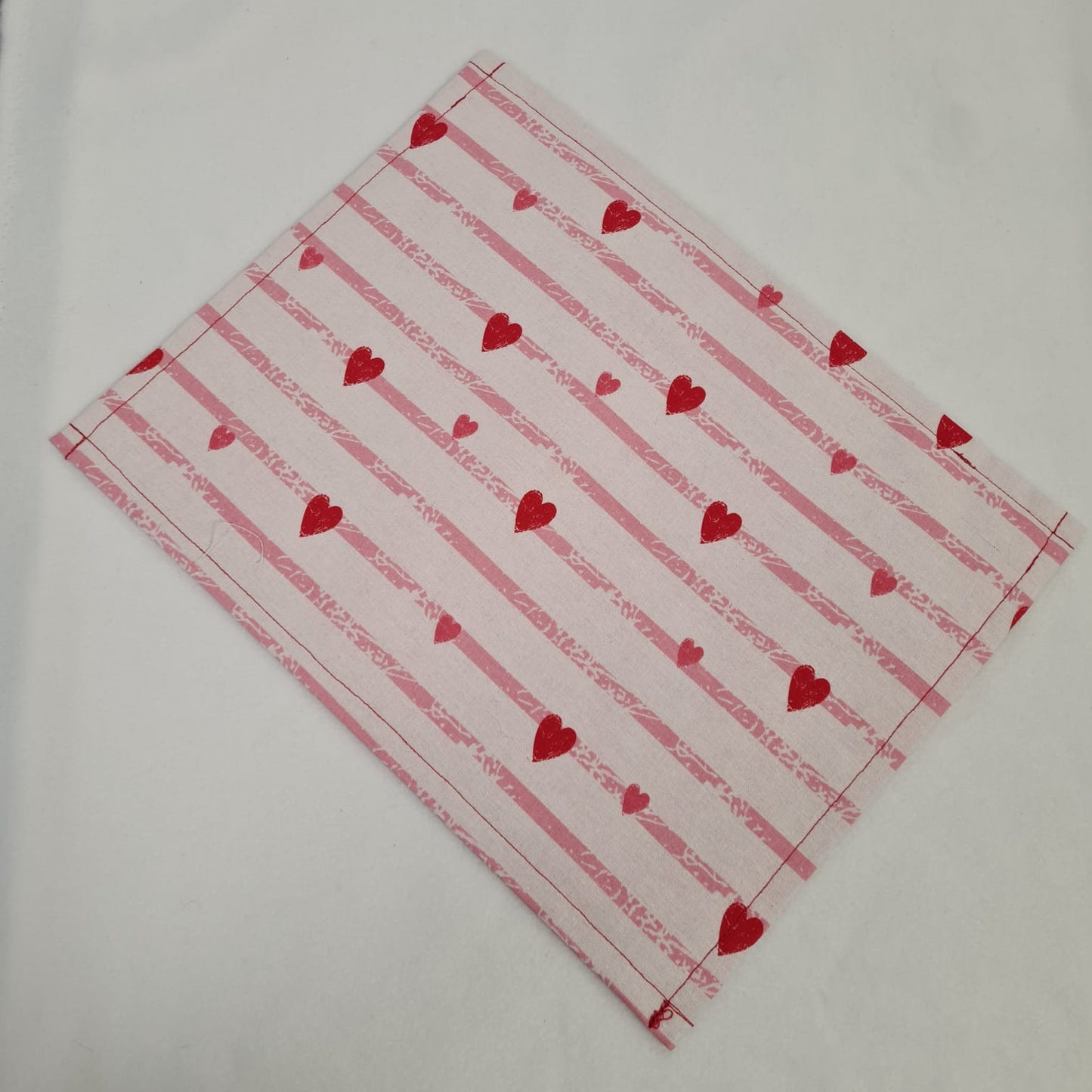 13x10 Vinyl Fronted Project Bag - Love-heart Collection With Lace Trim - Design 2