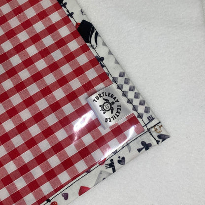 8x10 Vinyl Fronted Project Bag - Alice in Wonderland with Lace Trim