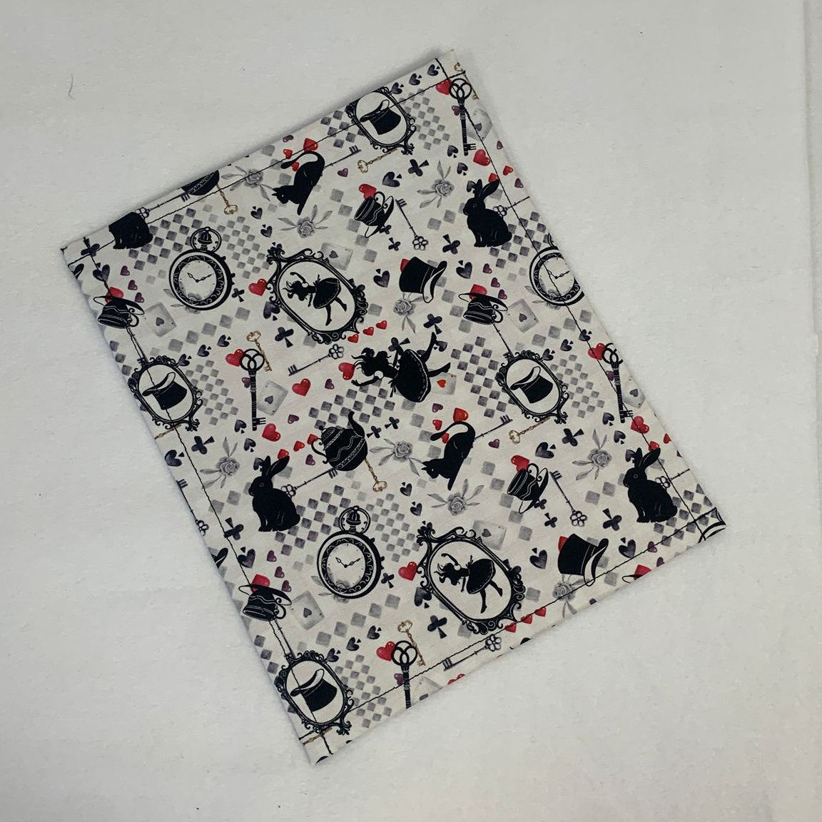 8x10 Vinyl Fronted Project Bag - Alice in Wonderland with Lace Trim