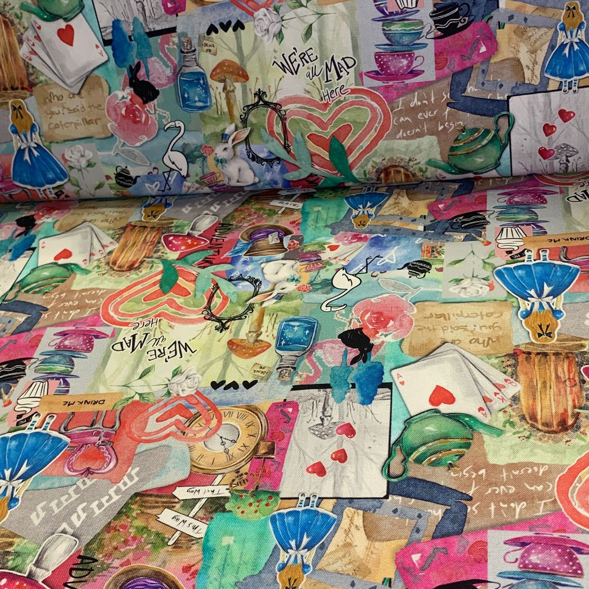 Alice in Wonderland - Tea Party Collage