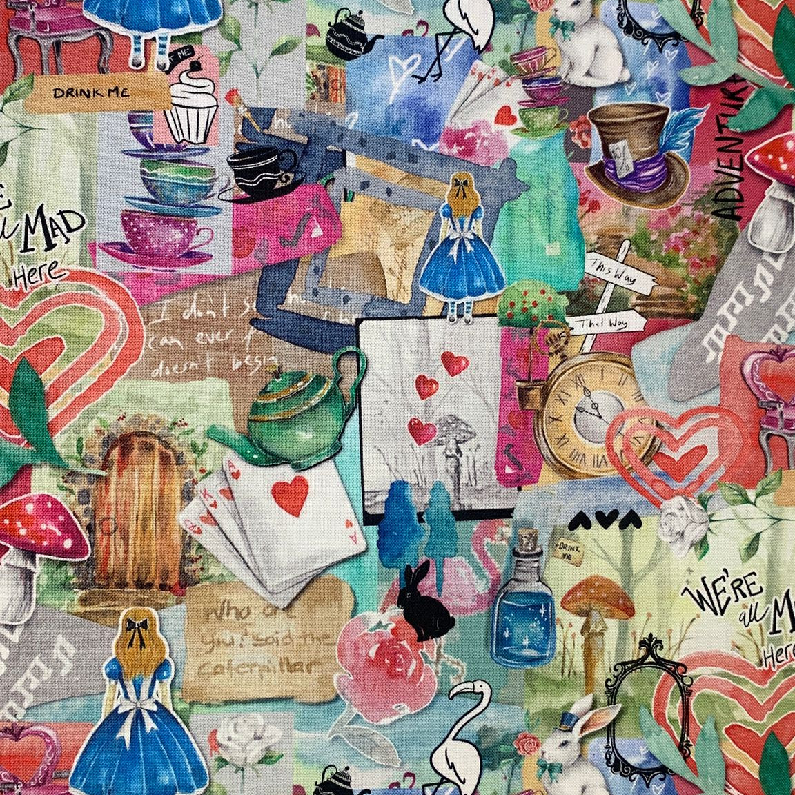 Alice in Wonderland - Tea Party Collage